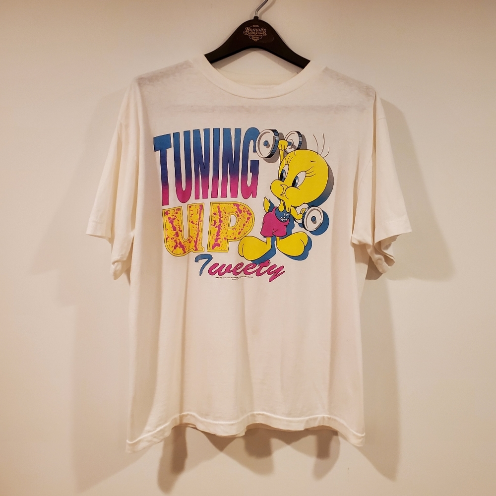 Vintage Tuning Up Tweety 1993 T-shirt Size XL